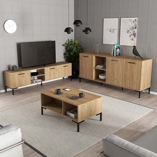 SET 1596-2086-1636 Oak Living Room Furniture Set slika 1