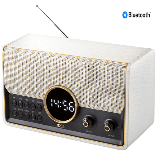 SAL Retro radio + BT bežični zvučnik, 7in1, FM, MP3, alarm - RRT 5B slika 1