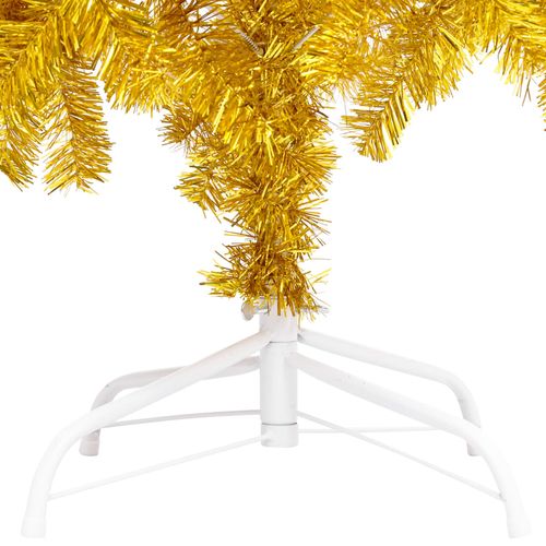 Umjetno božićno drvce LED sa stalkom zlatno 180 cm PET slika 13