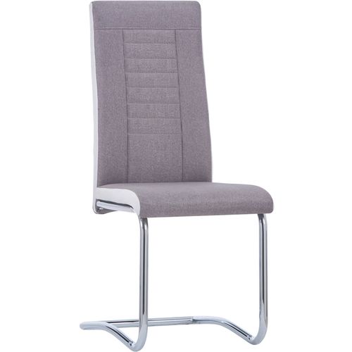 Konzolne blagovaonske stolice od tkanine 4 kom smeđe-sive slika 20