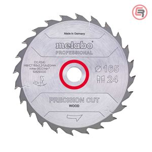 Metabo List Kružne Pile 165 x 2,2 / 1,4 x 20 / Z = 24 Precision Cut Wood Professional – 628290000