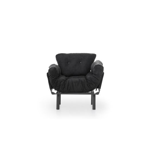 Atelier Del Sofa Fotelja, Crno, Nitta Single - Black slika 3