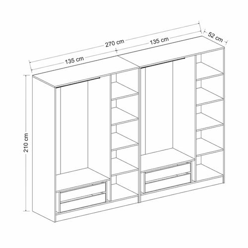 Kale Plus - 7821 Fume Wardrobe slika 8