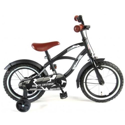 Dječji bicikl Volare Cruiser 14" s pomoćnim kotačima crni slika 1