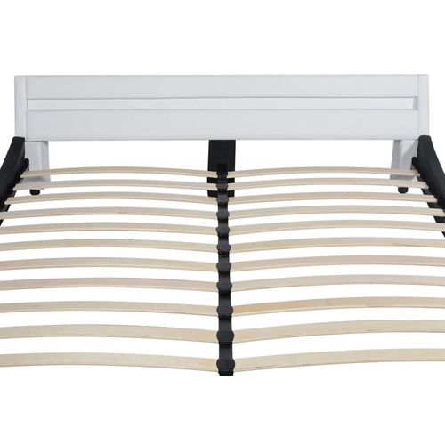 Okvir za krevet od umjetne kože s LED svjetlom crno bijeli 160 x 200 cm slika 22