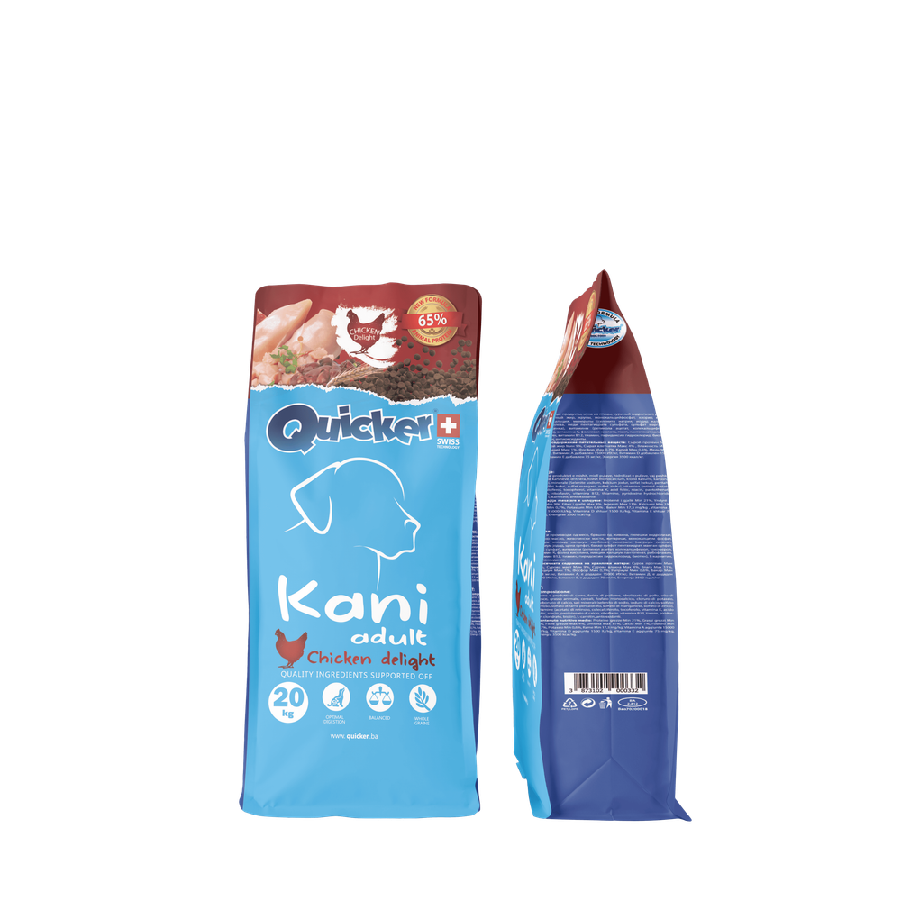 Quicker Kani hrana za pse Adult Chicken 20kg slika 1