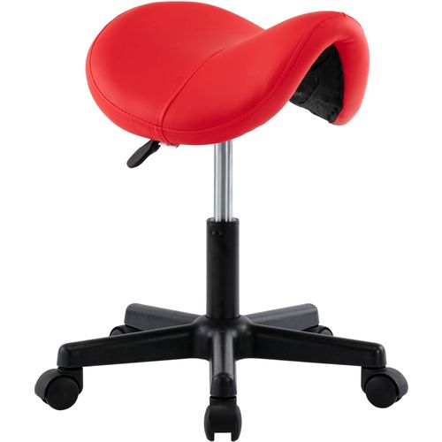 Radni stolac od umjetne kože crveni slika 1