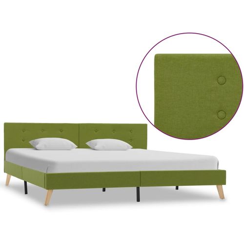 Okvir za krevet od tkanine zeleni 180 x 200 cm slika 9