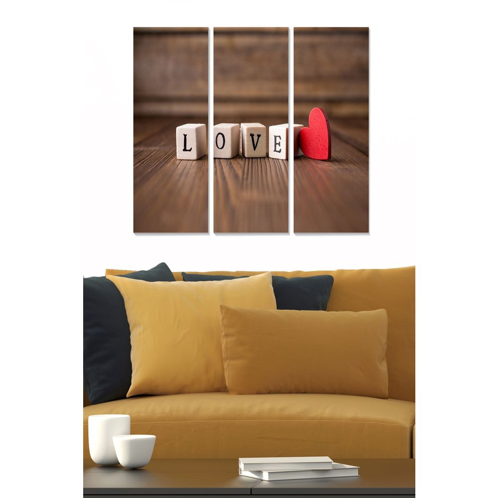 Dekorativna MDF Slika u Boji MDF140894 (Set od 3 Komada) slika 1