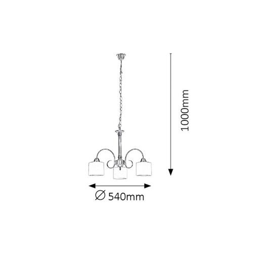 Rabalux Edith classic plafonjera,3x60W,bronza Klasična rasveta slika 3
