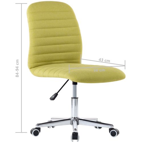 Okretna uredska stolica od tkanine zelena slika 32