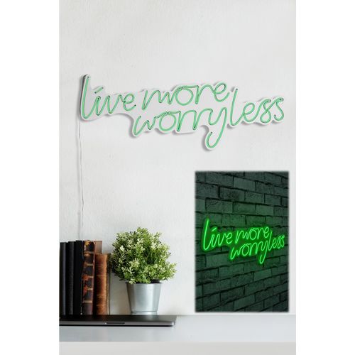 Live More Worry Less - Green Green Decorative Plastic Led Lighting slika 4