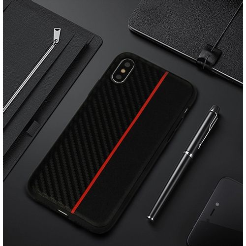 MOTO CARBON MASKICA ZA SAMSUNG GALAXY A6 2018 CRNA S CRVENOM TRAKOM slika 4