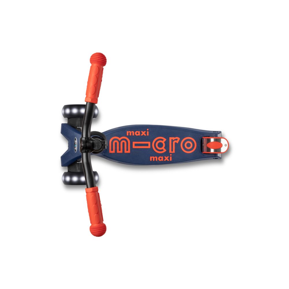 Micro Romobil Maxi Deluxe Pro LED, Navy Red slika 6