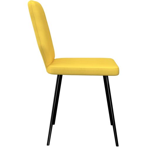 Blagovaonske stolice od tkanine 4 kom žute slika 12