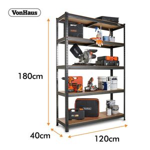 VonHaus Ekstra Široka Polica s 5 Nivoa, 1.8m