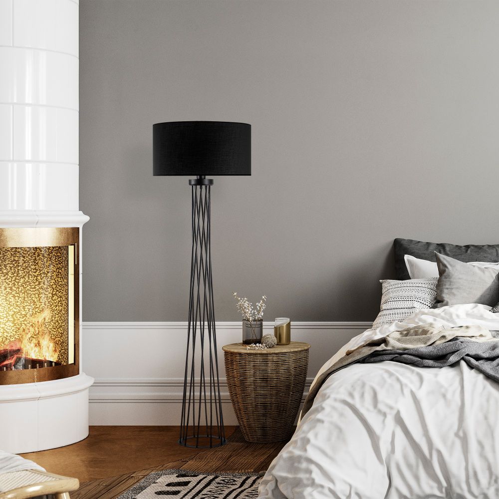 Visoka Crna Podna Lampa - Model 13470 slika 3
