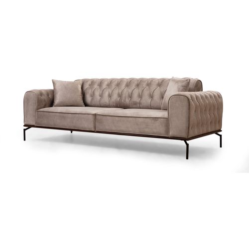 Atelier Del Sofa Trosjed SIESTA, Siesta With Capitone 3 Seater - Cream slika 5