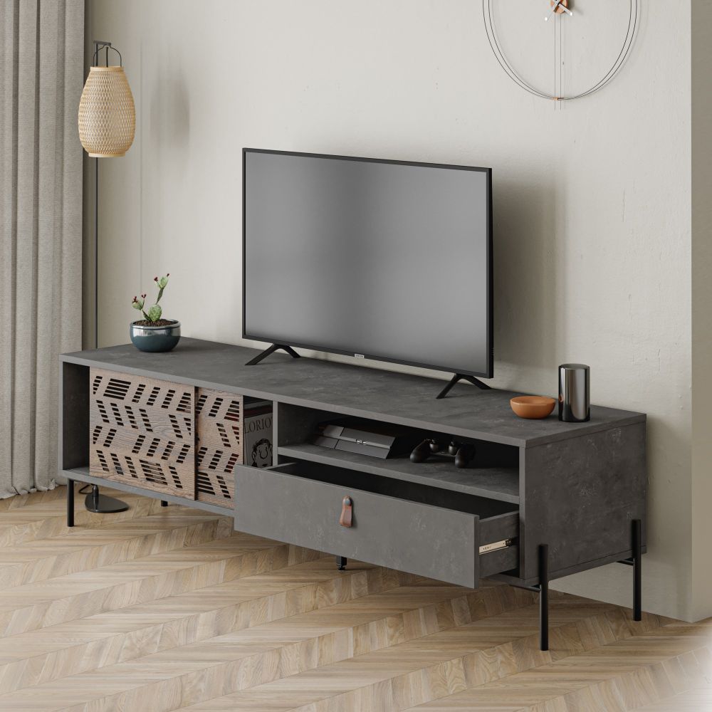 TV Stalak Dionysos u Retro Sivoj Boji slika 3
