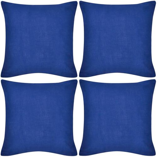 130921 4 Blue Cushion Covers Cotton 80 x 80 cm slika 17