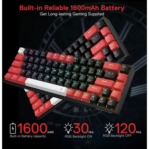 KEYBOARD - REDRAGON CASTOR K631RGB PRO WIRED/WIRELESS/BT MECHANICAL RED SWITCH slika 5