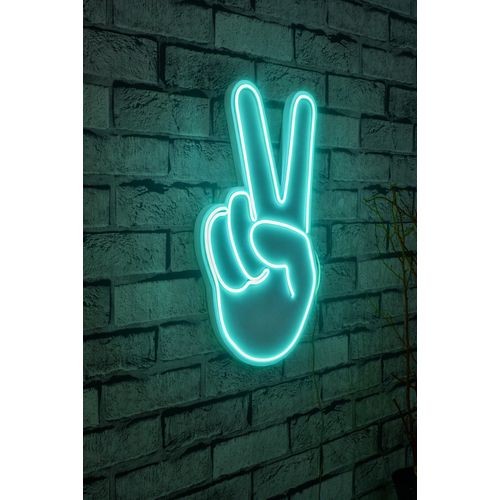 Wallity Victory Sign - Plava Dekorativna Plastična LED Rasveta slika 1