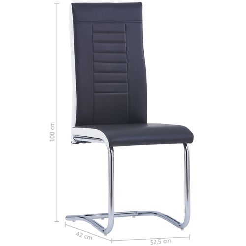 Konzolne blagovaonske stolice od umjetne kože 6 kom crne slika 8