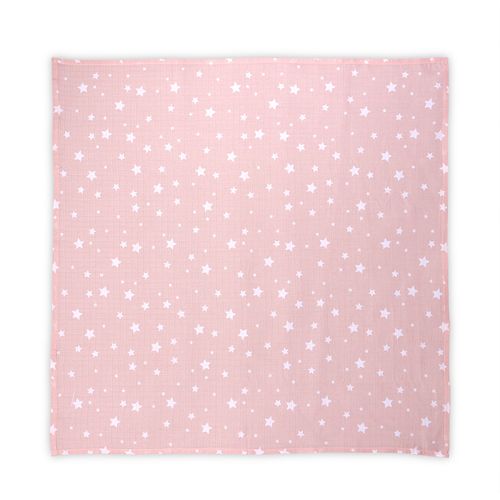 LORELLI dekica za previjanje muslin 80/80 Cm Rose With Stars slika 1