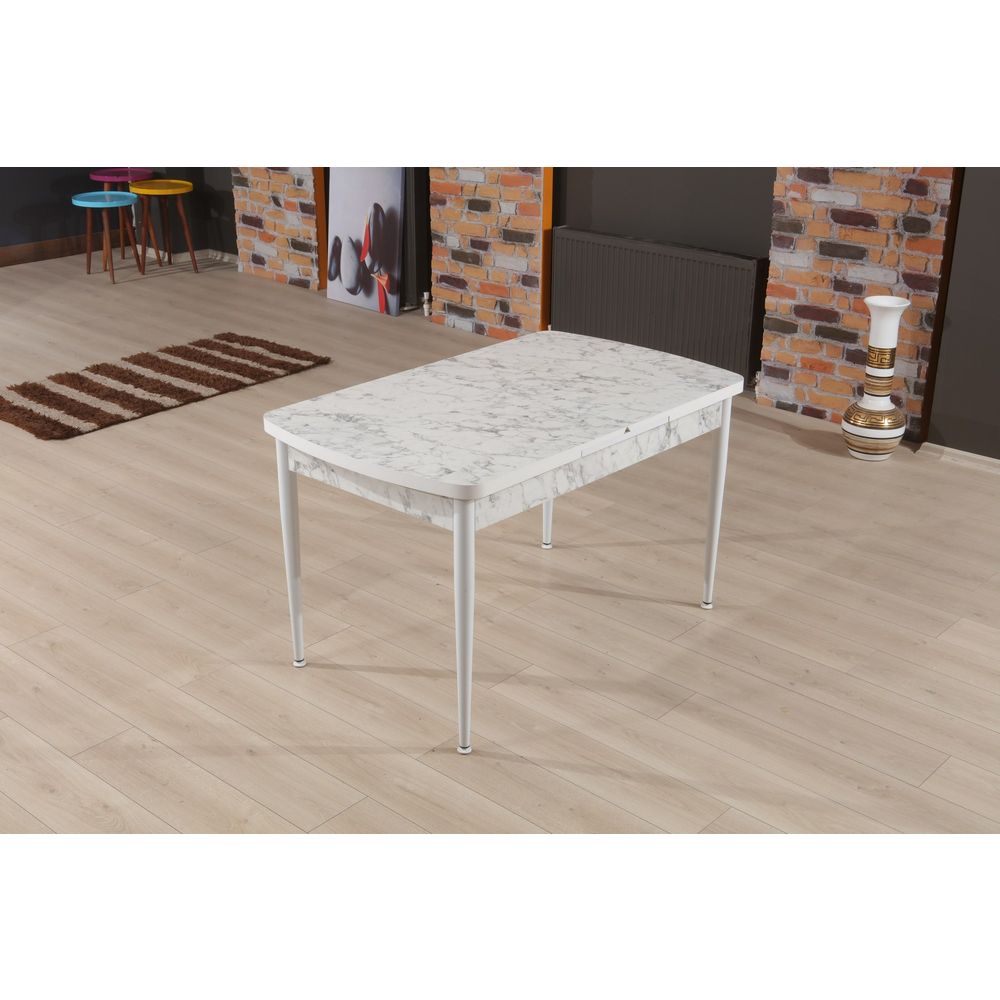 Produživi Sto za Jelo Trend Carrara Bijeli/Sivi slika 2