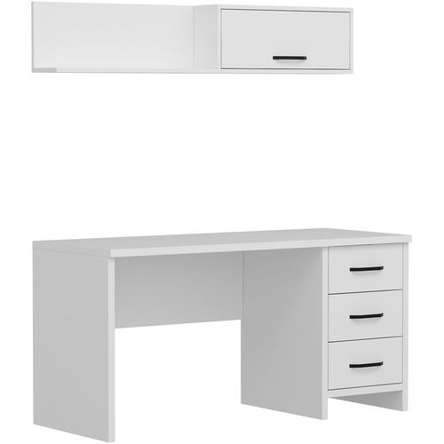 Troy - White White Study Desk slika 4