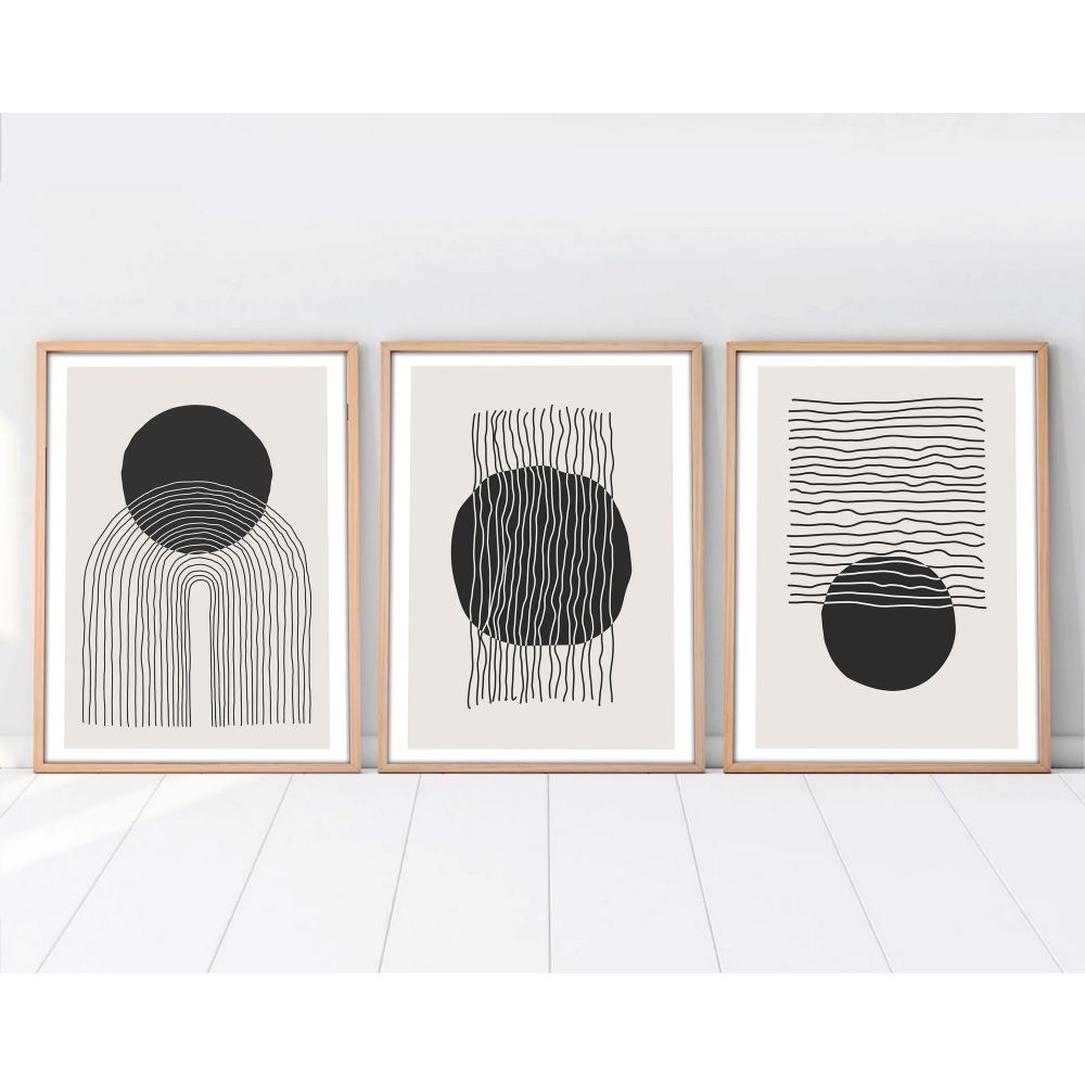 Huhu213 - Dekorativno Slikarstvo u Okviru od MDF-a 50 x 70 (Set od 3 Komada) slika 6