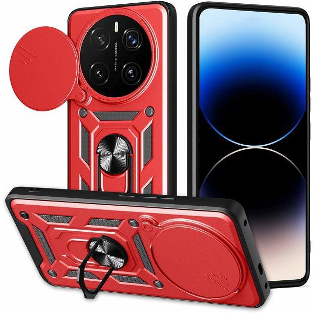 MM TPU HONOR MAGIC 8 LITE ANTI-SHOCK WITH RING crvena slika 1