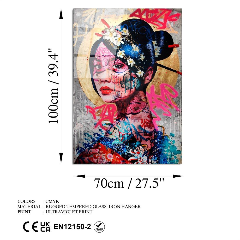 UV-726 Dekorativna Slika na Kaljenom Staklu, Višebojna, 70 x 100 cm slika 7