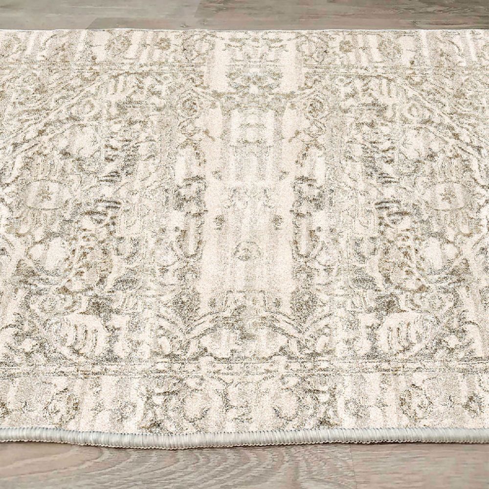 Tanki višebojni tepih sa digitalnim printom  ELS1825 (160 x 230 cm) Krem tonovi slika 4