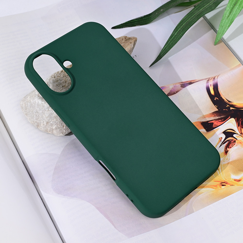 Torbica Teracell Soft Velvet za iPhone 16 Plus 6.7 tamno zelena slika 1