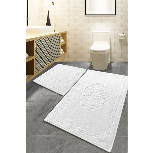 Elite - Ecru Multicolor Bathmat Set (2 Pieces) slika 1