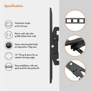 VonHaus 32-70 '' tilt TV wall mount up to 75kg, Amazon best seller