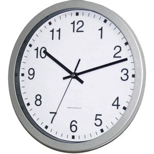 EUROTIME 56831-07 radijski zidni sat 30 cm x 4.3 cm srebrna