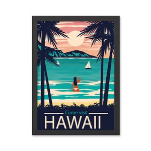 Wallity Slika dekorativna uokvirena MDF, Hawaii 2 (40 x 55)