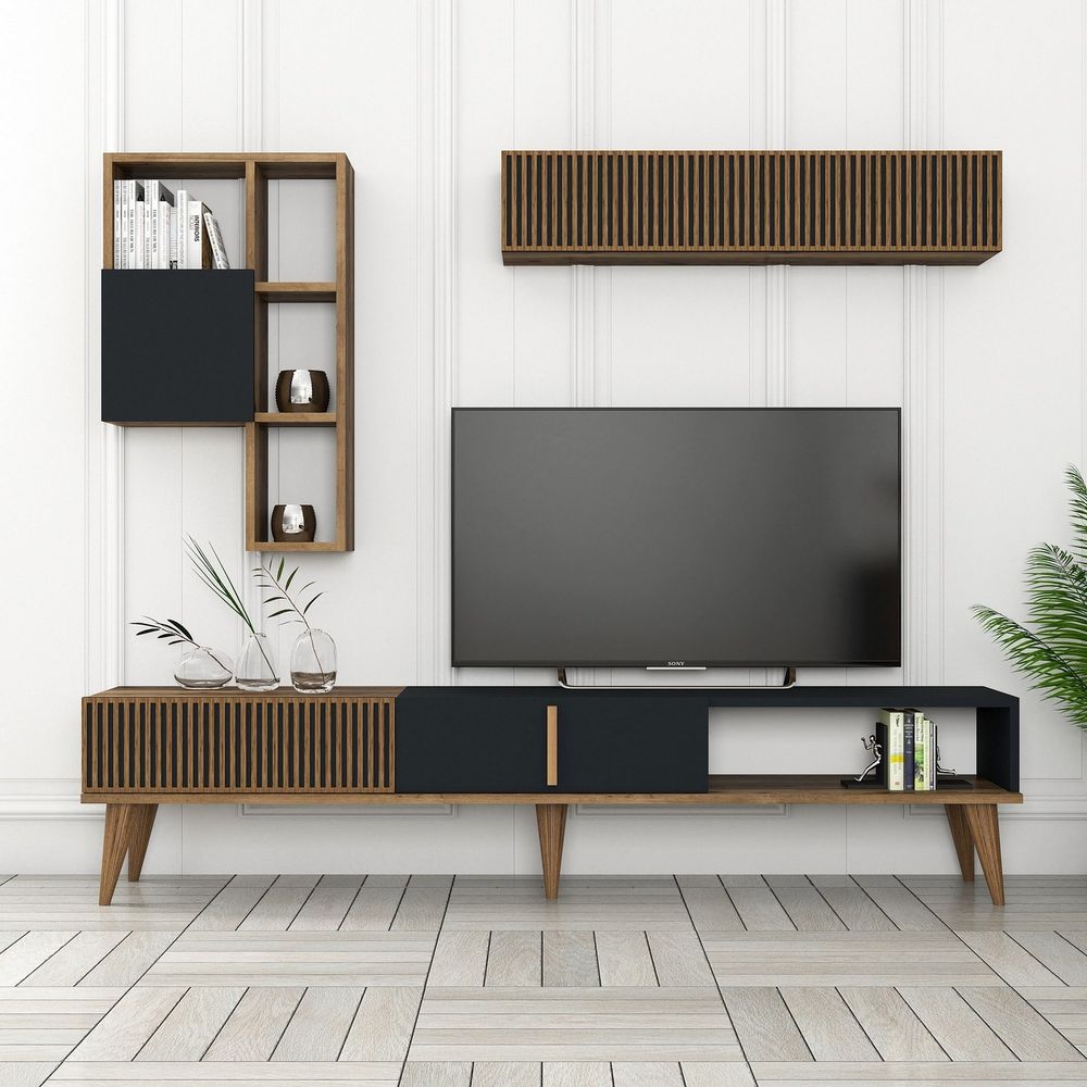 TV Komoda Milan - Orah i Antracit slika 3