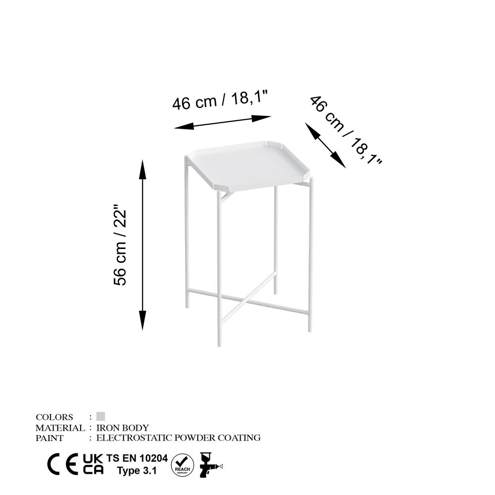 Kafa stol Shb-008-B - Bijela boja slika 6