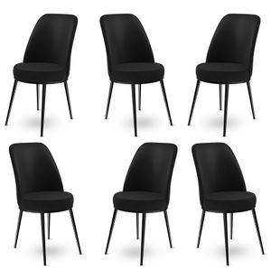 Dexa - Crni Set Stolica (6 Komada)