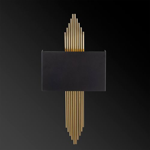 Opviq Zidna lampa VINT crno zlatno, metal, 35 x 10 x 22 cm, ukupna dimenzija 75 x 10 x 22 cm, E27 40 W, 612 - A slika 4