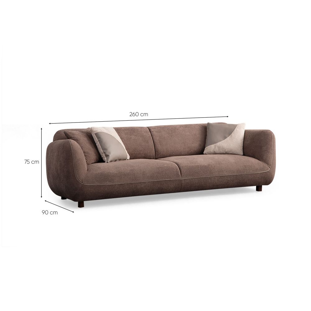 Sofa za 4 Osobe "Pavia" - Braon slika 8
