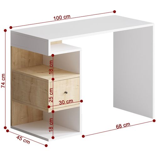 Tempus DEC0140 White
Oak Study Desk slika 4