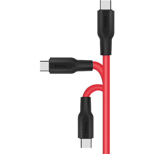 hoco. USB kabel za smartphone,silikonski,1.2 met, 2 A,crno/crveni - X21 Silicone USB type C, Black/Red slika 3