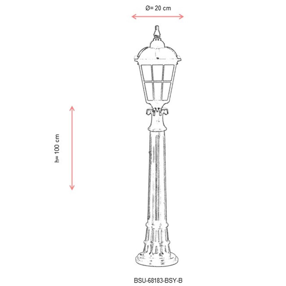 BSU-68183-BSY-B Crna Spoljašnja Podna Lampa slika 3