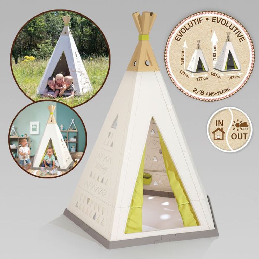 Smoby Dječija kućica u obliku šatora Teepee 2U1 slika 6