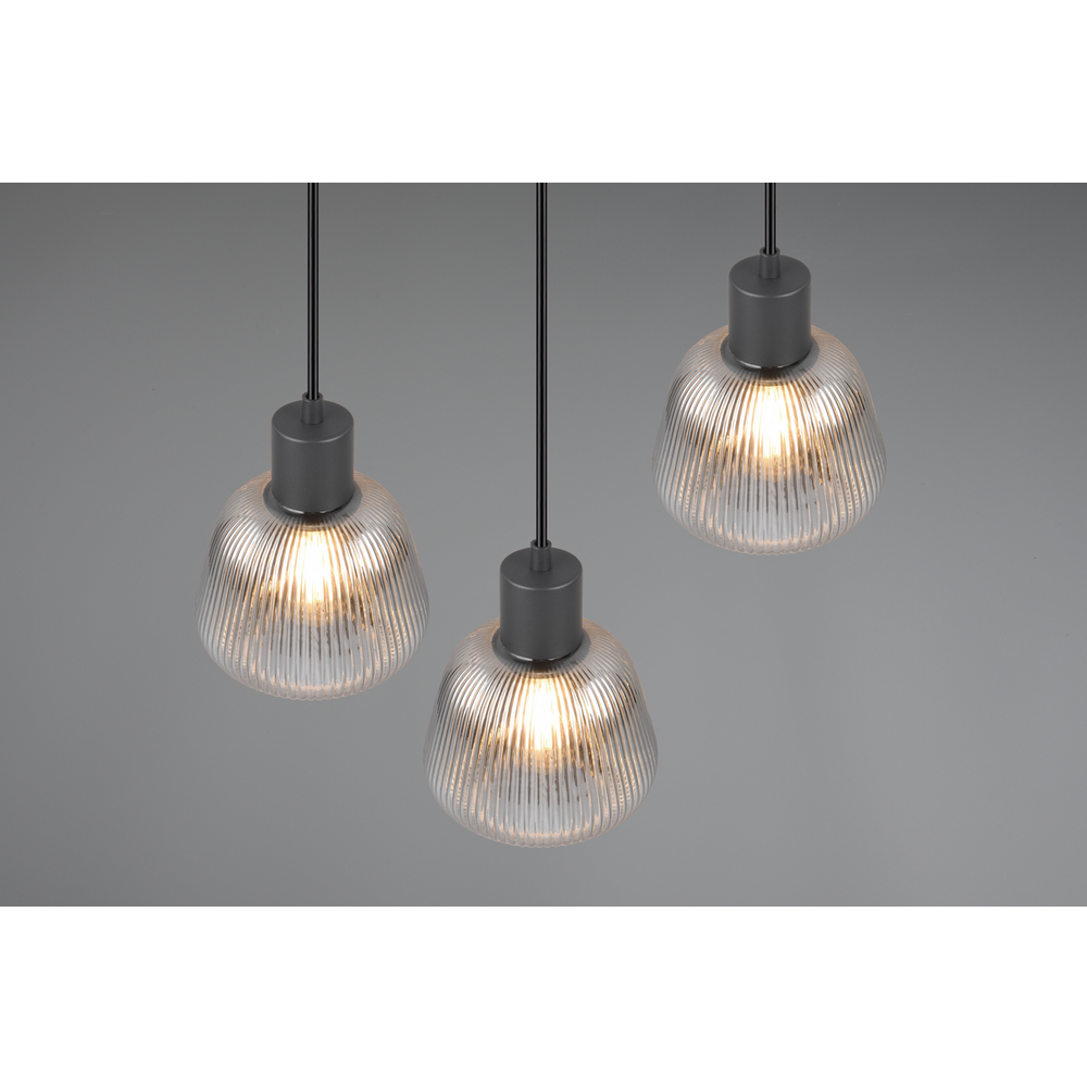 Trio Lightning luster TARIFA 3, boja crna-mat slika 4