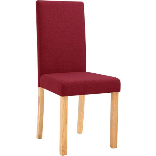 Blagovaonske stolice od tkanine 6 kom crvena boja vina slika 4